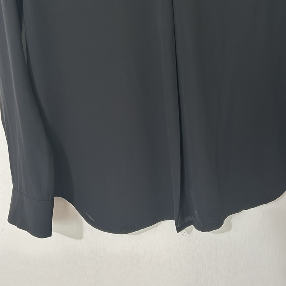 ANN TAYLOR WOMEN LONG SLEVEE PULLOVER BLOUSE OVERSIZED BLACK SZ - Picture 5 of 11